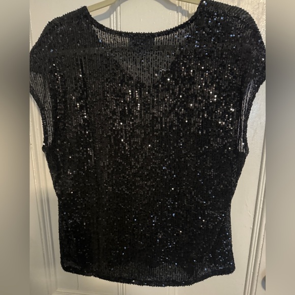 women short sleeves sequence blouse - Picture 2 of 3